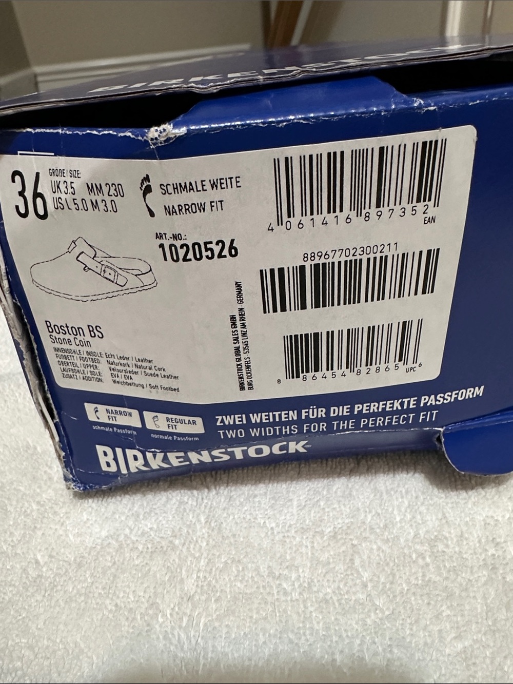 Birkenstock Stone Coin Boston BS Size 5 EU36
